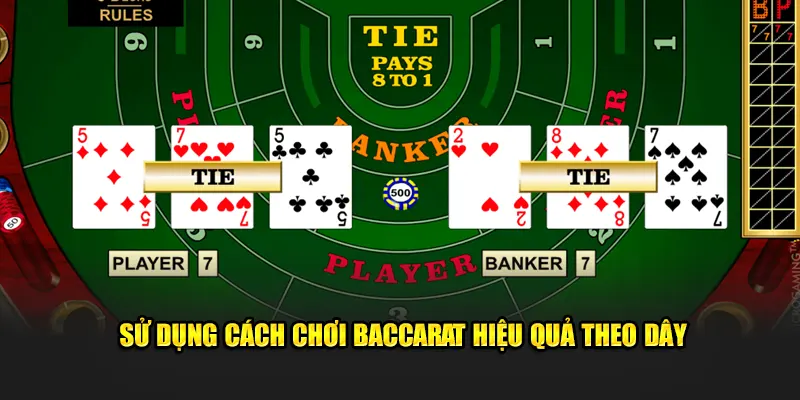 Sử dụng cách chơi baccarat hiệu quả theo dây